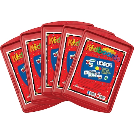 Barker Creek Learning Magnets Kidboard 5-Pk , Red 2913-05